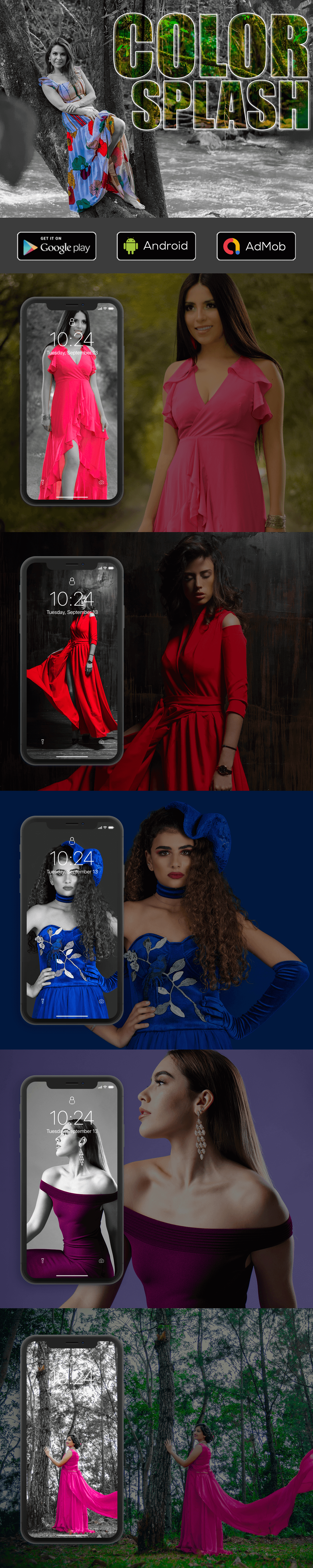 Efeito de respingo de cores +código completo do Android com documentação +anúncios Admob - 1